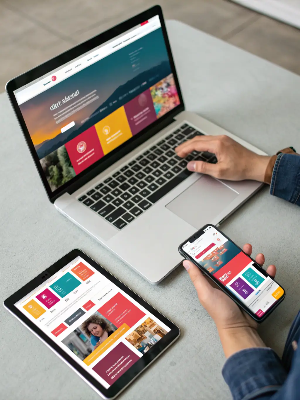 A clean, modern website design showcasing a local business, emphasizing user experience and visual appeal.