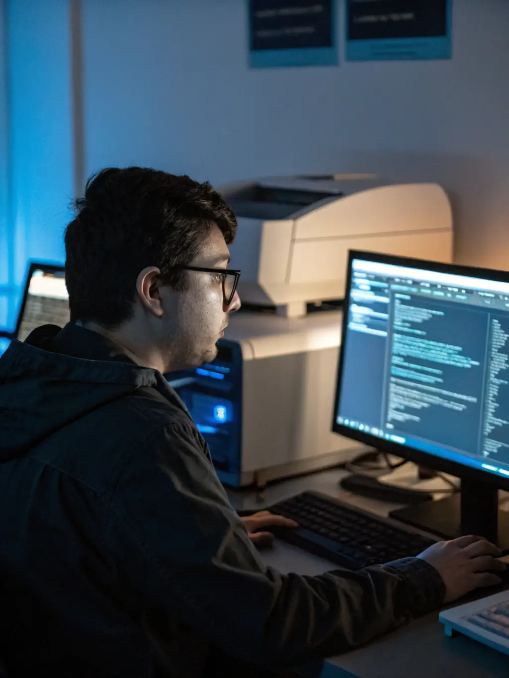 A technician providing remote IT support to a user, showcasing the convenience and efficiency of remote assistance.