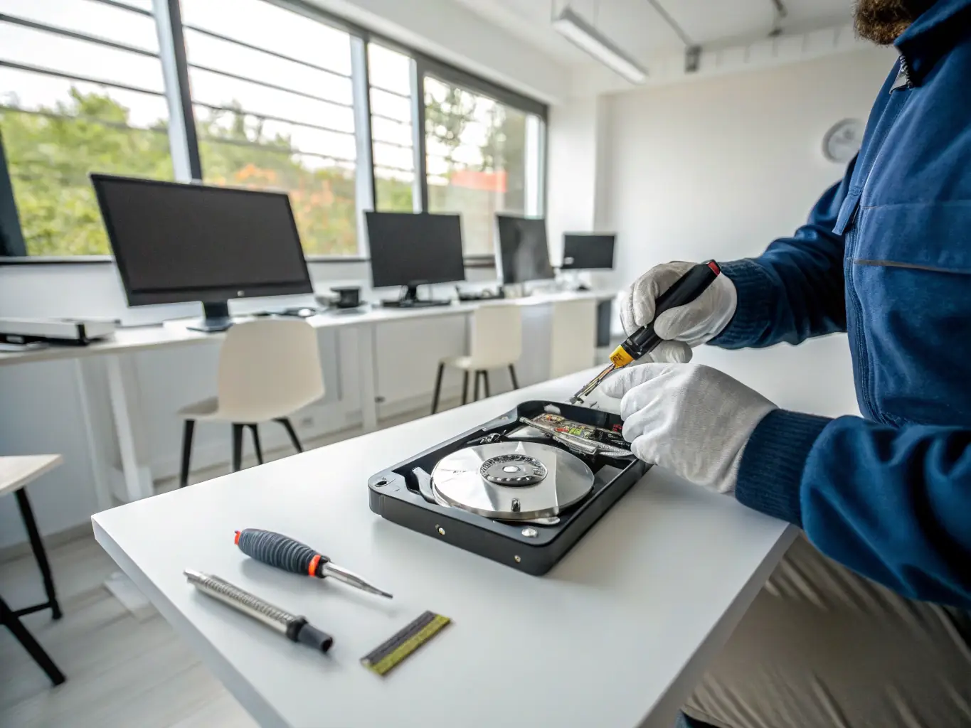 An image depicting data being securely transferred from an old computer to a new one, emphasizing the importance of data integrity during the transfer process.